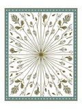 Golden Olive Botanical Burst Rug