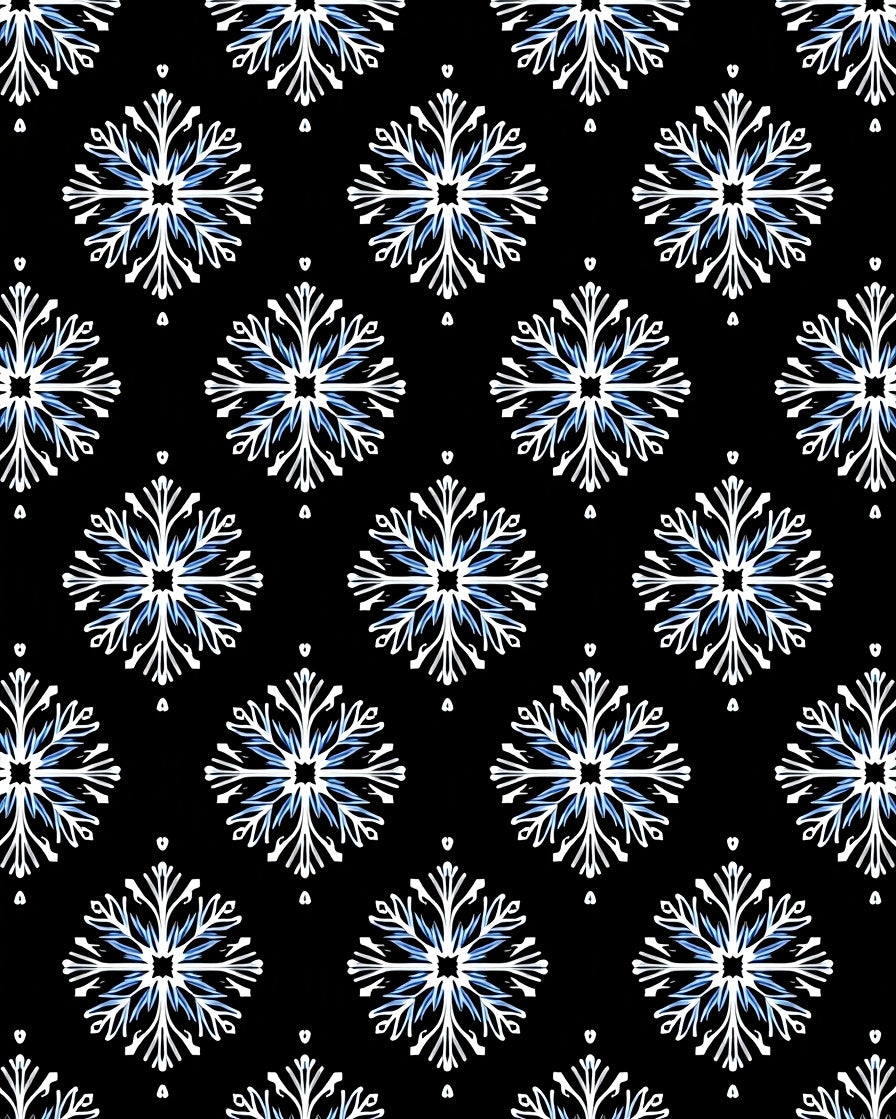 Black White Blue Starburst Floral Arrangement Rug