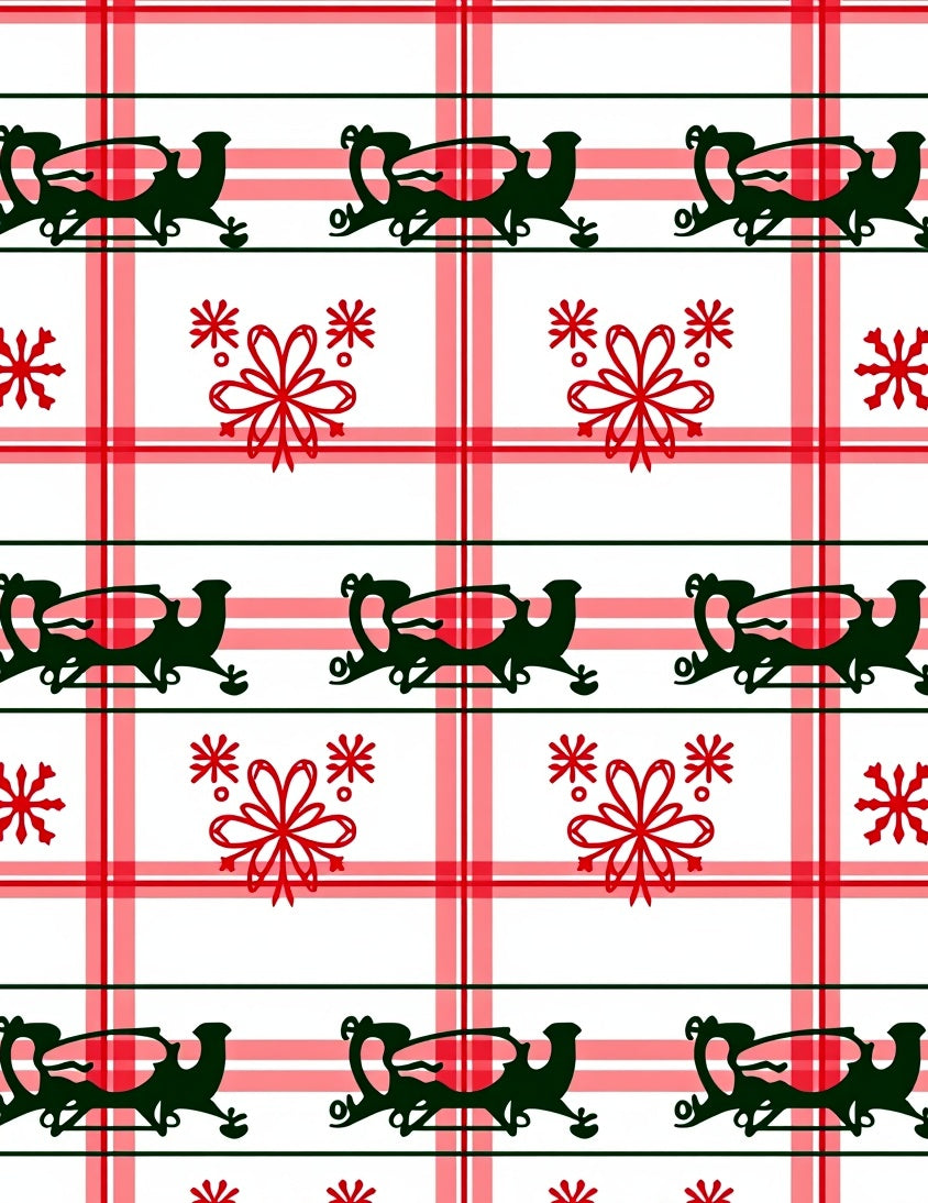 Red Buffalo Check Festive Animal Rug