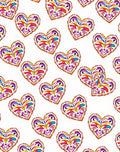 Vibrant Hearts Collection Repeating Artwork Rug