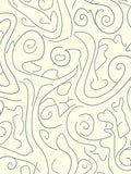 Cream Gray Abstract Swirl Lines Rug