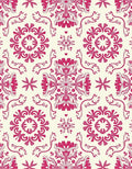 Crimson Floral Medallion Ornament Rug