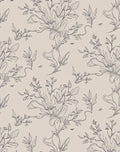 Whimsical Floral Sketch Cream Background Rug