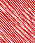 Red White Diagonal Stripe Chain Rug