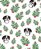 Whimsical Dog Green Berry sprig Rug