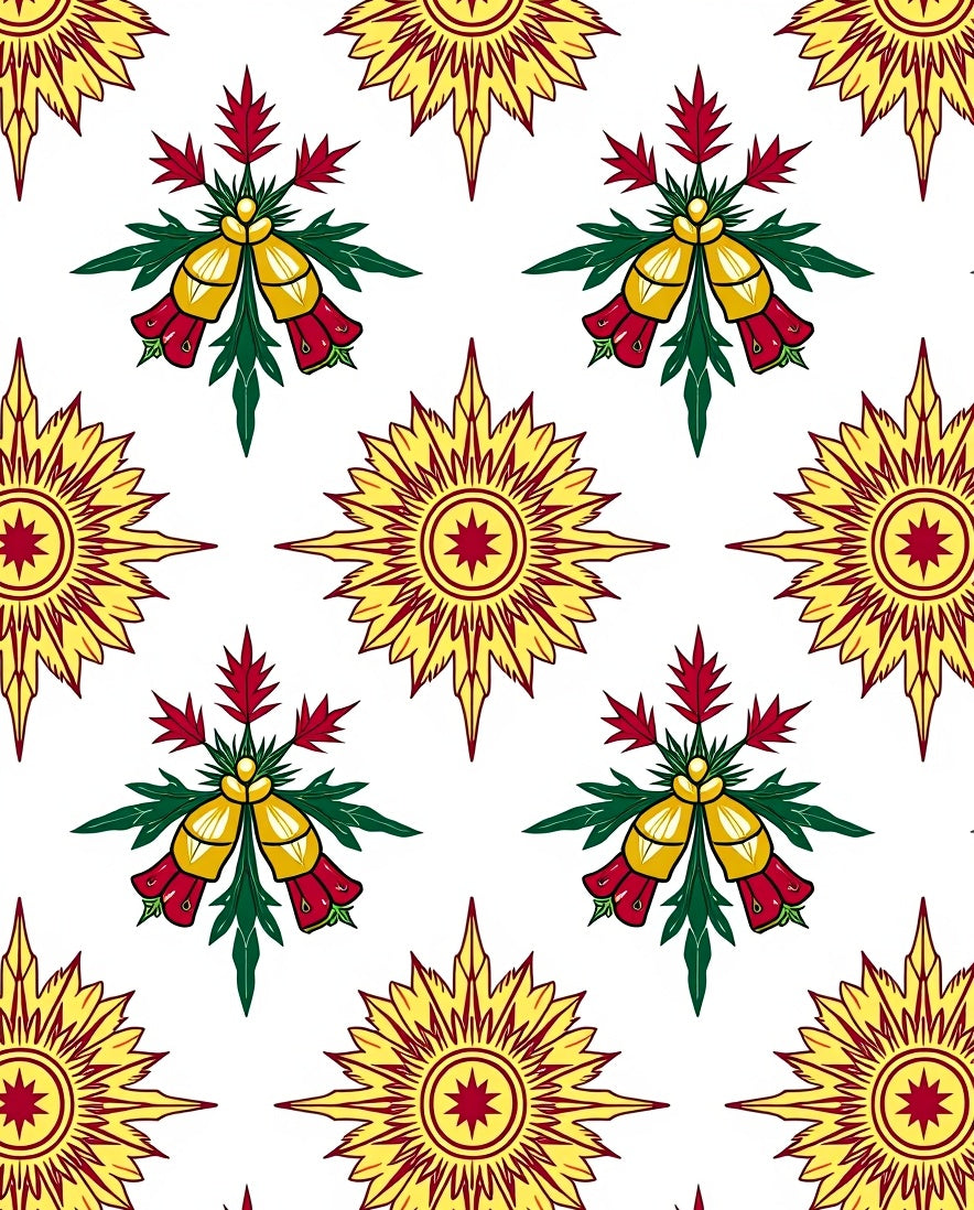 Golden Yellow Starburst Floral Arrangement Rug