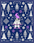 Festive Santa Claus Winter Forest Rug