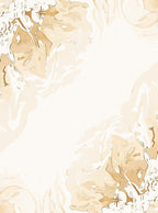 Elegant Cream and Gold Abstract Florals Rug