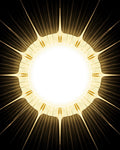 Golden Sunburst Radiant Rays Rug
