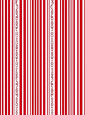 Bold Red White Vertical Stripe Collection Rug