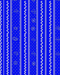 Bright Blue Vertical Stripe Collage Rug