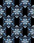 Blue White Geometric Hexagonal Medallion Rug