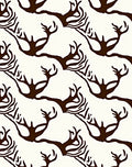 Dark Brown Antler Branch Serpentine Rug