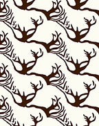Dark Brown Antler Branch Serpentine Rug
