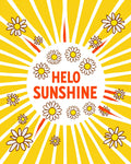 Yellow Daisy Sunshine Rays Rug