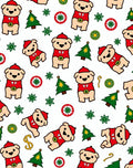 Whimsical Christmas Dog Trees and Stars Rug