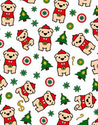 Whimsical Christmas Dog Trees and Stars Rug