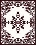 Deep Burgundy Scrollwork Star Medallion Rug