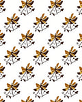 Gold Amber Festive Bell Repeating Pattern Rug