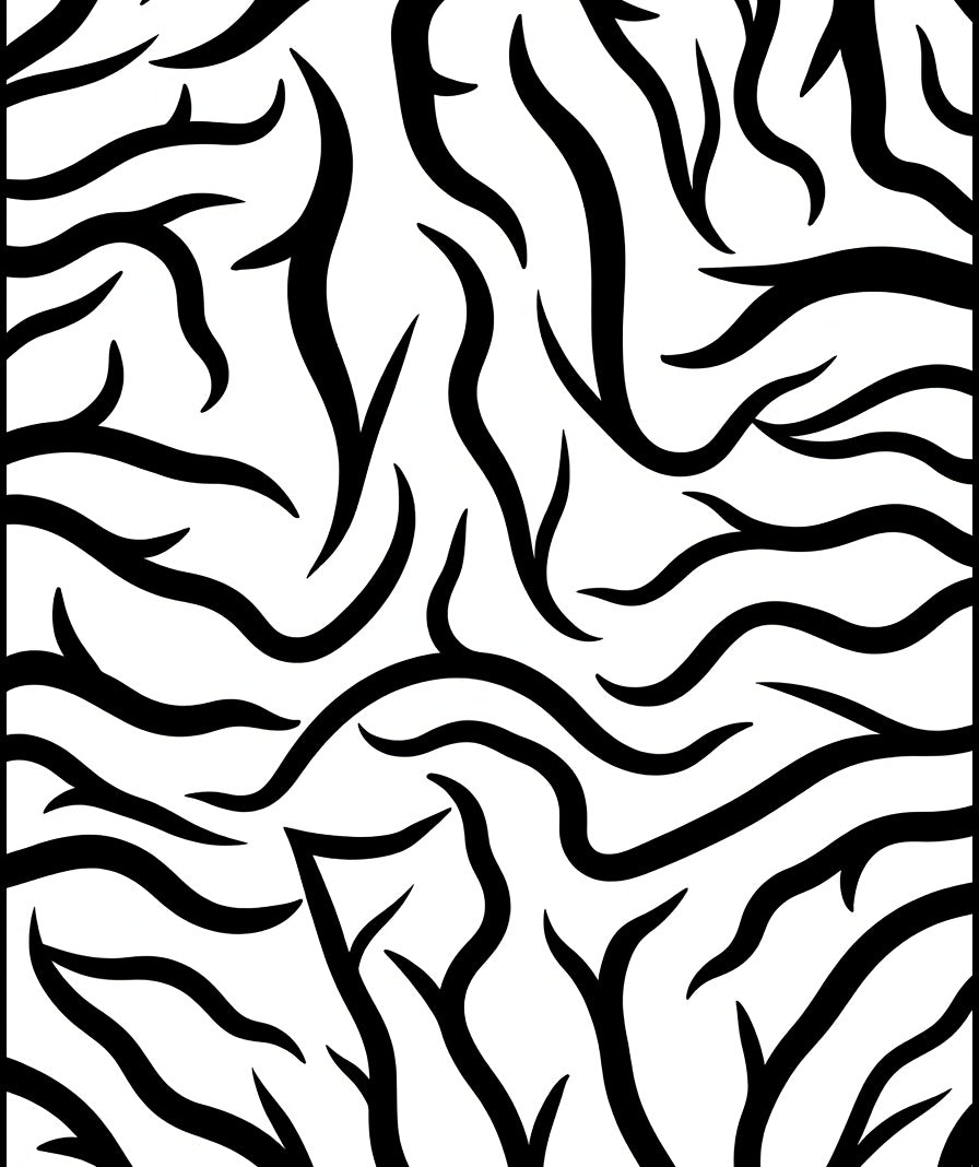 Bold Black White Animal Stripes Rug