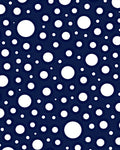 Deep Navy Circles Arrangement Rug