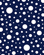 Deep Navy Circles Arrangement Rug