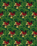 Deep Emerald Lush Floral Garland Rug