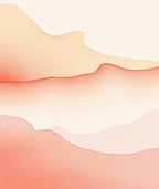 Coral Gradient Abstract Landscape Rug