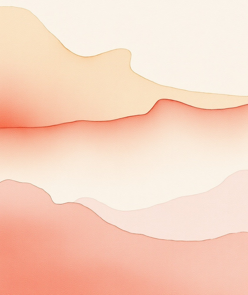 Coral Gradient Abstract Landscape Rug