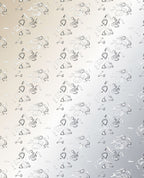 Silver Abstract Whimsical Figures Scooters Rug