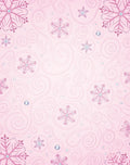 Pink Snowflake Swirls with Gems Rug