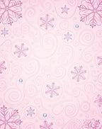 Pink Snowflake Swirls with Gems Rug