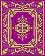 Vibrant Magenta Floral Medallion Rug