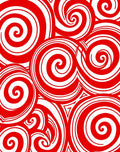 Bold Red Swirl Graphic Rug