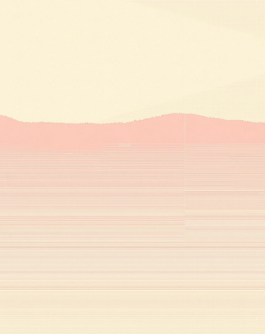 Retro Pink Horizon Stripe Rug