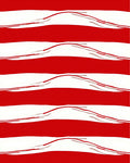 Crimson White Bold Stripe Landscape Rug