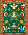Green Emerald Angels Celestial Babe Display Rug