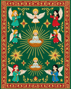 Green Emerald Angels Celestial Babe Display Rug