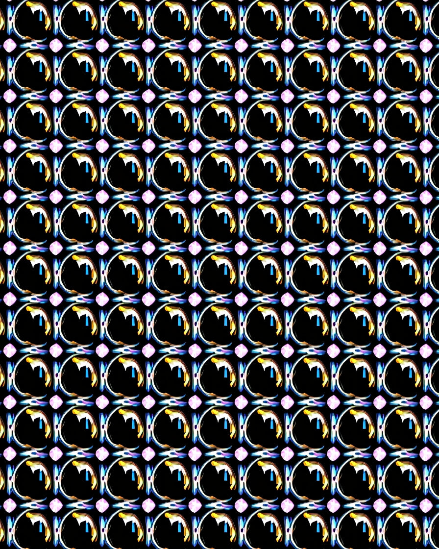 Iridescent Spheres Geometric Mosaic Rug