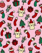 Cute Christmas Cats Gifts and Stockings Rug