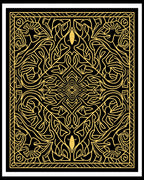 Ornate Gold and Black Mandala Rug