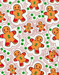 Whimsical Gingerbread Man Festive Dots Rug