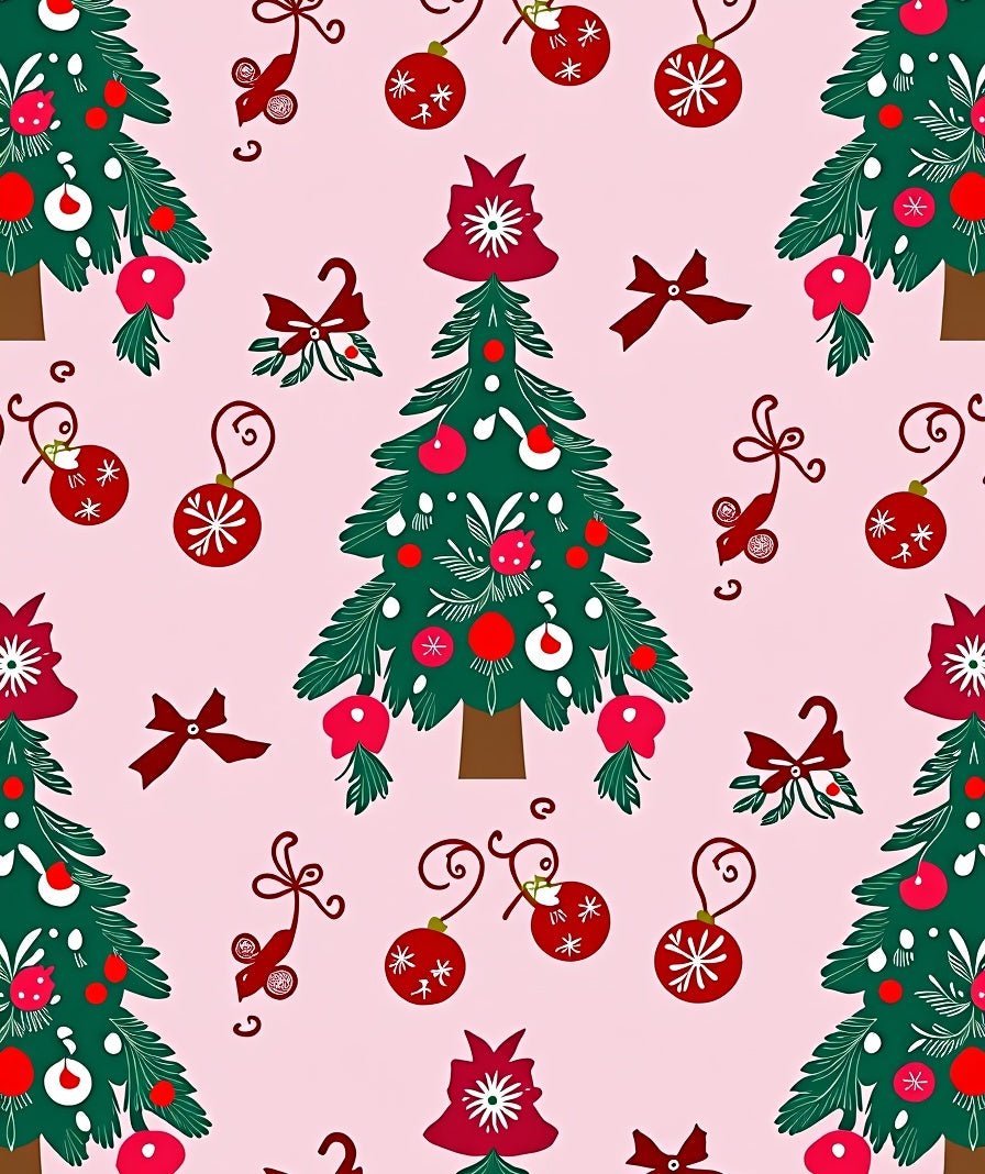 Holiday Evergreen Ornament Garland Rug