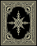 Elegant Ivory Black Floral Medallion Rug