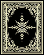 Elegant Ivory Black Floral Medallion Rug