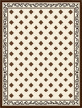 Classic Cream Brown Diamond Lattice Rug