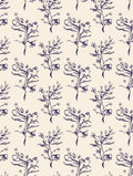 Deep Indigo Folk Floral Branches Rug