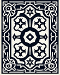 Dark Ivory Abstract Medallion Symmetry Rug