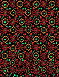 Bold Red Orange Floral Medallion Rug