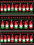 Red Green Christmas Gnomes Border Rug
